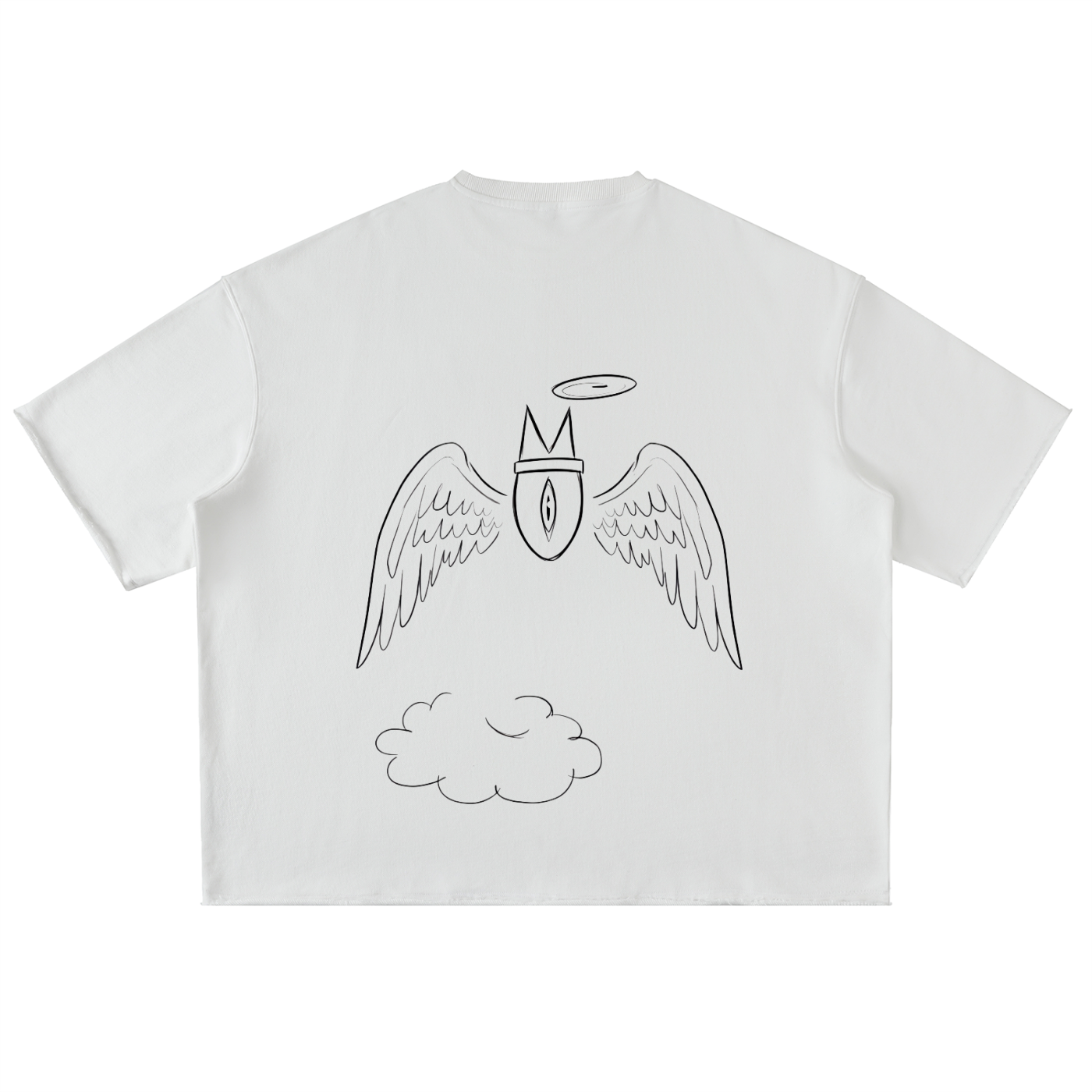 Washed Rolled Hem Half Sleeve T-Shirt
