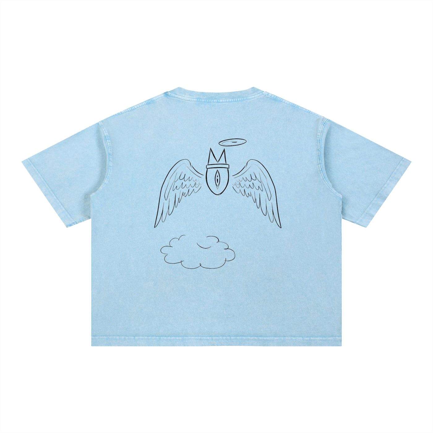 Nimbus Novem ~ Cloudveil Tee • Mineral Wash ~  Boxy Cotton T-Shirt