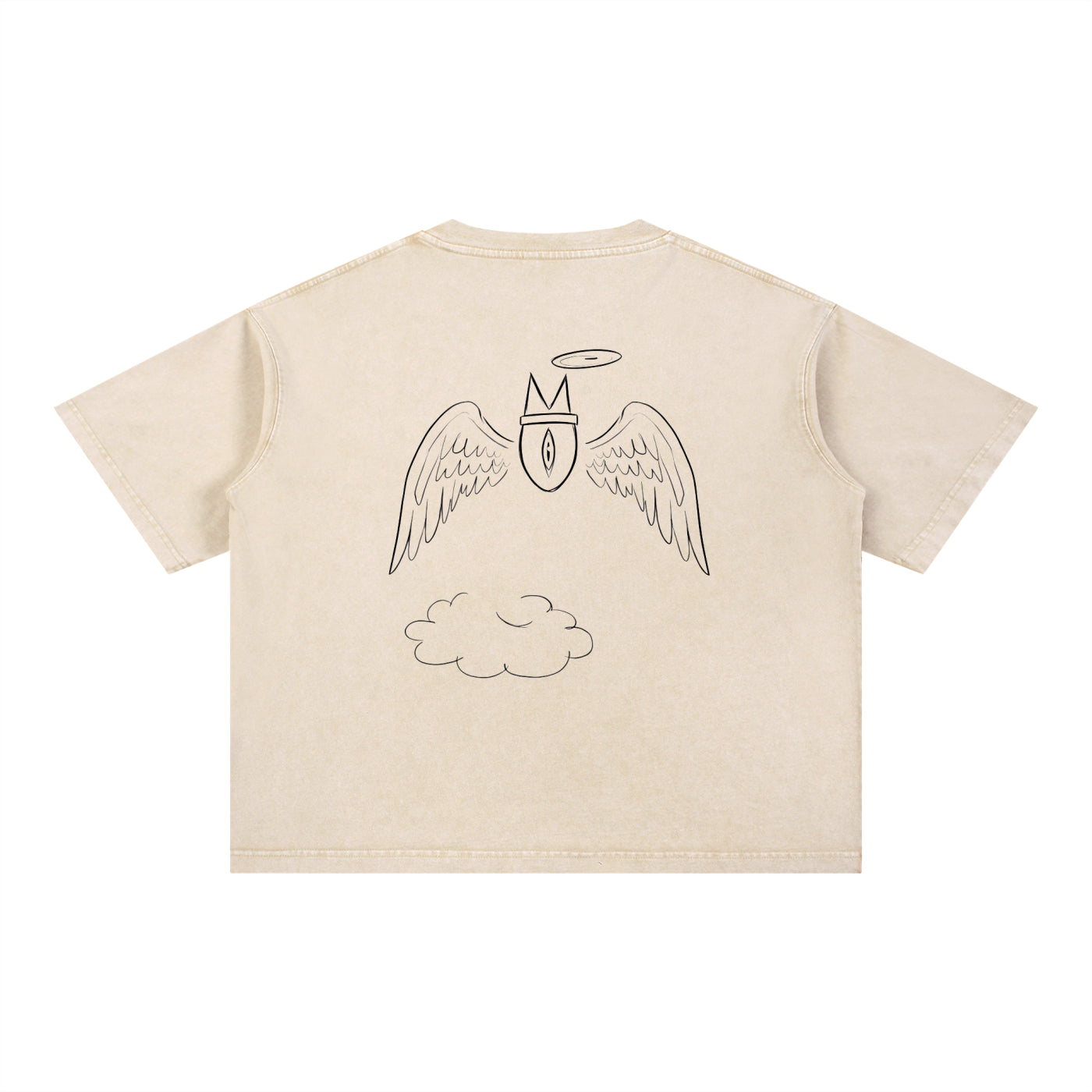 Nimbus Novem ~ Cloudveil Tee • Mineral Wash ~  Boxy Cotton T-Shirt