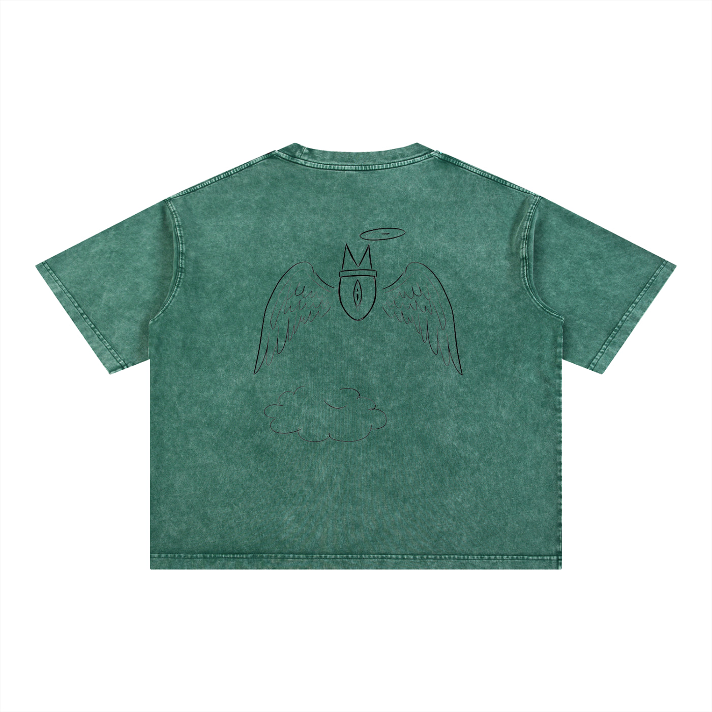 Nimbus Novem ~ Cloudveil Tee • Mineral Wash ~  Boxy Cotton T-Shirt